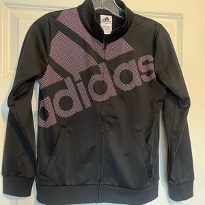 Adidas Girls Youth Large(14) full zip athletic jacket.